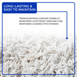 Nine Forty 48" Premium Cotton Dust Mop Kit - Heavy Duty Mop Head with Wood Handle for Industrial, Commercial, and Residential Cleaning - Dry Floor Duster for Hardwood Surfaces - White