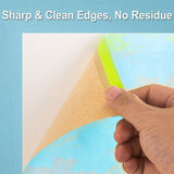 Tangibay Pre-Taped Masking Paper for Painting - 12 inch x 50 feet Tape and Drape Painters Paper, Paint Adhesive Protective Paper Roll for Covering Skirting, Frames, Cars and Auto Body (2 Rolls)