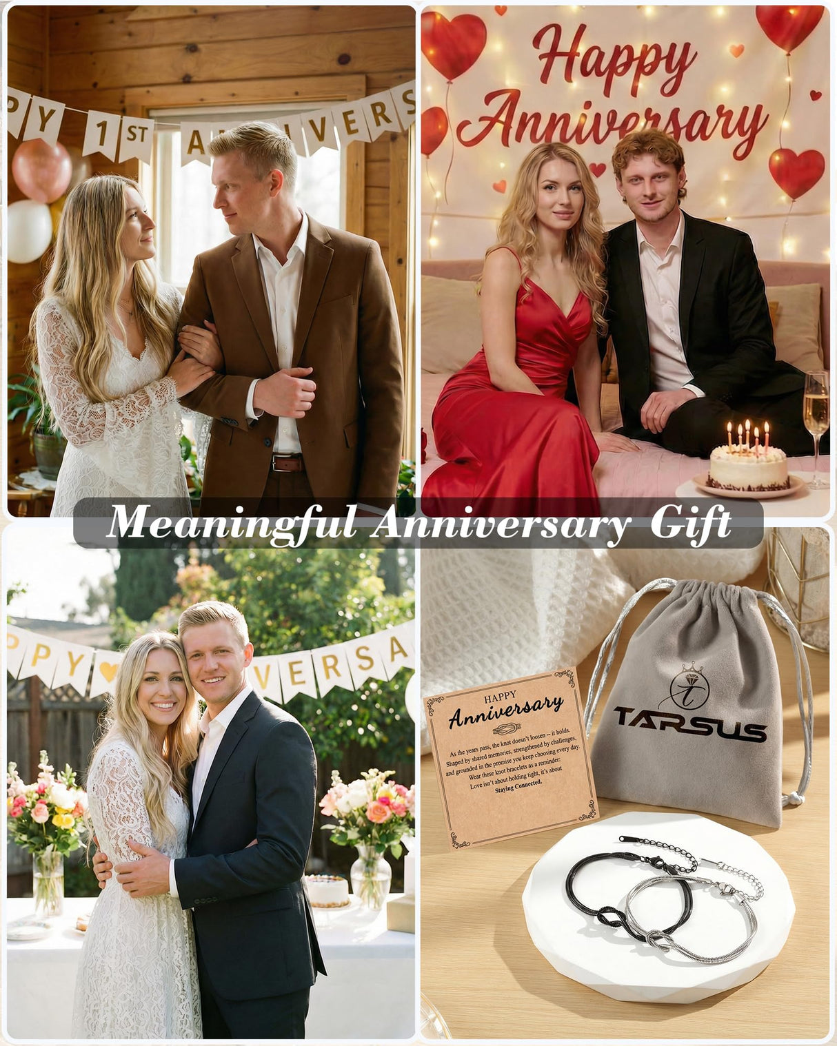 Tarsus Anniversary Bracelets Gifts for Men Women Couple Him Her