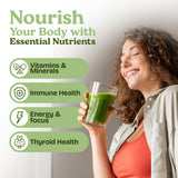 Atlantic Naturals Sea Moss 7 Day Detox Liver, Gallbladder & Kidney Cleanse - Support with Dandelion Root, Milk Thistle, Burdock Root, Red Clover, Chanca Piedra - Pineapple Flavor Drink Mix (14 oz)