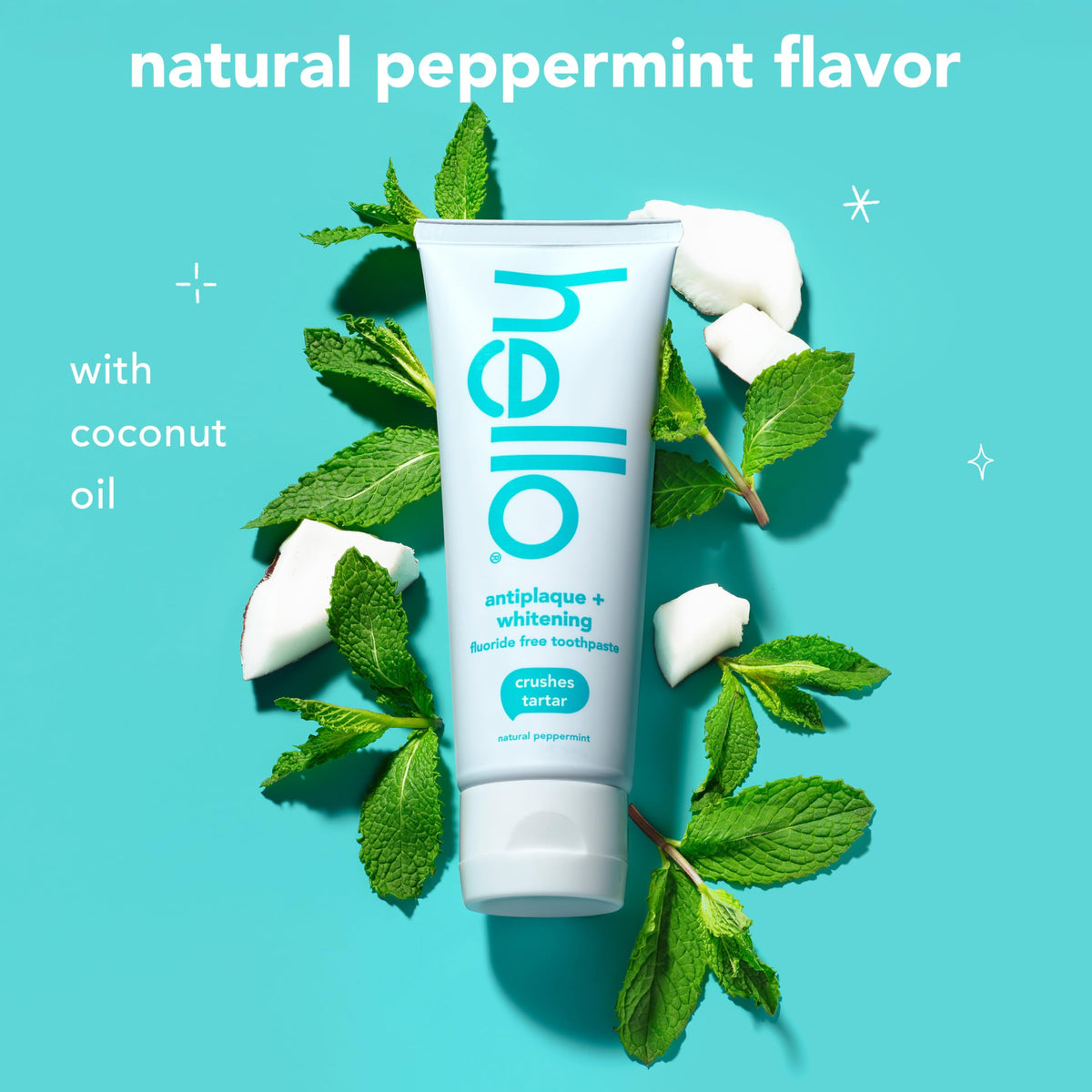 Hello Antiplaque and Whitening Fluoride Free Toothpaste, 3 Pack, 5 oz