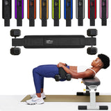 Zokani Fitness Hip Thrust Belt - Heavy duty, Comfortable, Adjustable Glute Trainer with Anti-Slip Pads. Ideal for Home Workouts with Dumbbells, Kettlebells, Plates. Extra Padding for Gym and Home Fitness hold up to 600 lbs - Black