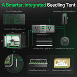 VIVOSUN Clone Tent Kit 24" x 16" x 20", with T5 Full-Spectrum Grow Light, Seed Starter Tray, Heat Mat, AeroStream U075 Humidifier, and AeroWave D4 Clip Fan, for Indoor Plant Germination, Cloning
