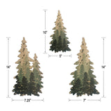 Limygus Wooden Christmas Tree Wall Decor Woodland Rustic Wooden Bushes Wall Art Hanging Decorations Set of 3