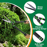 Hedge Shears 29.5" Manual Hedge Clippers with 15° Angle Precision Blades Plant Cutting Scissors for Trimming and Shaping Hedges, Shrubs, Boxwood, Tall Bushes