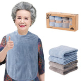 RAXIFU 4 Pack Adult Bibs for Men and Women, Adult Bibs for Elderly,Towel bibs for Special Needs Adults