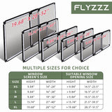 FLYZZZ Adjustable Sliding Window Screen Horizontal (15.74 ''H x 21-40''W) 2 Packs Expandable Window Screen Replacement for Home Medium