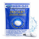 DISIN-CLO2 Multi-Purpose Instant Chlorine Dioxide Tablets – Fast-Acting Cleaning & Deodorizing Tablets for Home, Kitchen & Travel – Freshness Booster for Surfaces, Water Containers & Everyday Use
