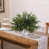 Juxdp 20 Pcs Real Touch Norfolk Pine Branches, Artificial Christmas Green Plants Branch Faux Greenery Stem Fake Pine Picks for Vase DIY Crafts Garland Wreath Xmas Indoor Outdoor Decor(18 Inches)