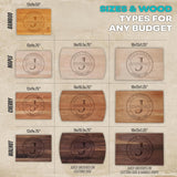 Blue Ridge Mountain Gifts Personalized Wood Cutting Board Laser Engraved Anniversary or Wedding Gift Custom Charcuterie Board Personalized Christmas Gift
