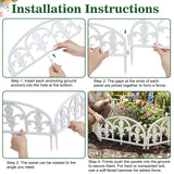 BiuBiubulu 22ft White Garden Edging Border 19 Panels Plastic Landscape with 57 Anchoring Spikes Decorative Lawn Barrier Fence Liner for Flower Bed Yard