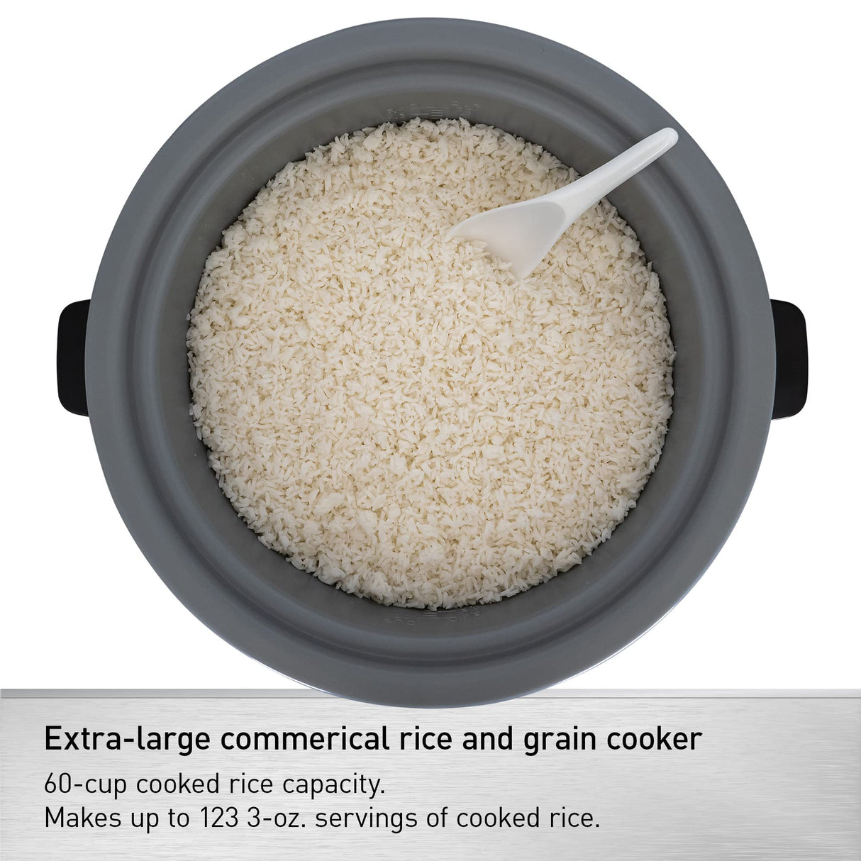 Panasonic Commercial Electric Rice Cooker, 120V Extra-Large Capacity 60-Cup (Cooked), 30-Cup (Uncooked) with One-Touch Operation - SR-GA541FH - Silver