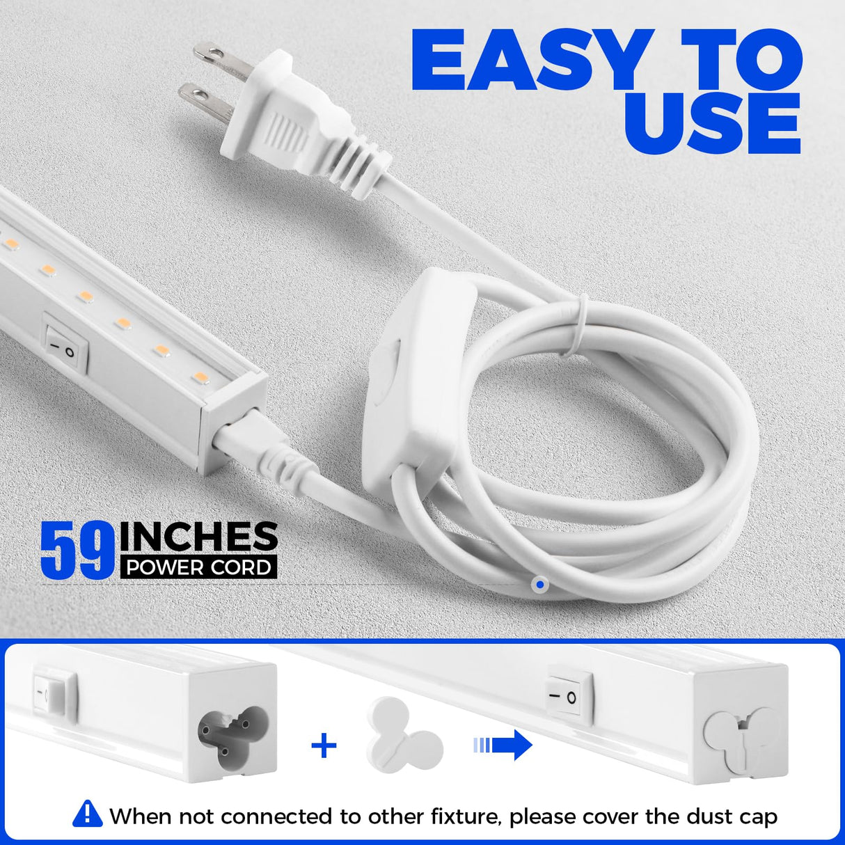 Barrina T5 Grow Lights, Grow Light Strip for Indoor Plants, 1ft Plant Lights for Indoor Growing, Full Spectrum LED Grow Light, Individual Switch, Linkable, Plug and Play, Yellow, 8-Pack