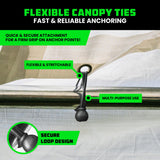 Rhino USA Bungee Cords with Hooks 28Pc Heavy Duty Outdoor Bungee Straps with Small, Short and Long Sizes - 4 Free Tarp Clips, Drawstring Bag, Canopy Ties & Ball Bungie - UV & Weather Resistant