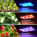 Beelux 1000w LED Grow Light for Indoor Plants Full Spectrum, Upgrade Dual Chips and Dual Switch Plant Grow Lights for Seed Starting Veg and Flower Greenhouse (Actual Power 100W=1000W HPS)