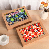 PFAMKEER 24 pcs Cookie Boxes,14x10x2.5 Inch Large Bakery Boxes with Window for Pies Chocolate Strawberries Muffins Donuts Pastry Dessert Christmas(Brown) (Brown, 14 * 10 * 2.5inch/24pcs)