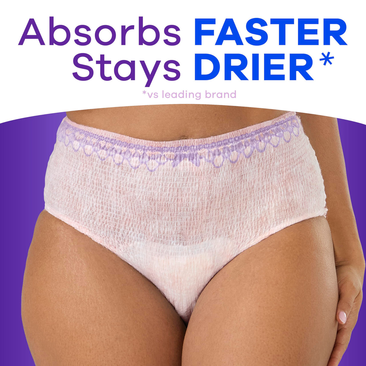 Always Discreet Adult Incontinence Underwear for Women and Postpartum Underwear, Extra Large, Up to 100% Bladder Leak Protection, 64 Count (2 Packs of 32)