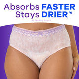 Always Discreet Adult Incontinence Underwear for Women and Postpartum Underwear, Extra Large, Up to 100% Bladder Leak Protection, 64 Count (2 Packs of 32)