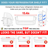 2 PACK Upgraded 240356402 Refrigerator Door Bin Replacement for Frigi.daire Refrigerator Door Shelf Parts LFSS2612TF0 LFSS2612TE0 FFSS2615TE0 Door Shelf Shelves By AMI PARTS (Length 15.38")