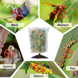 Drawstring Blueberry Netting for Bushes (4 Pack 3.28×2.62FT) - Easy Install Reusable Garden Netting, Protective Mesh for Fruit Trees & Tomato Plants, Blocks Birds, Squirrels & Insects