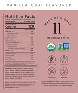 Truvani Vegan Pea Protein Powder | Vanilla Chai | 20g Organic Plant Based Protein | 20 Servings | Keto | Gluten & Dairy Free | Low Carb | No Added Sugar