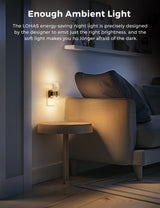 L LOHAS LED Night Light,Dimmable Night Lights Plug into Wall, 2 Pack Acrylic Nightlight with 0-100 LM Adjustable Brightness, 3000K Plug in Night Light with Dusk to Dawn Sensor, for Bathroom Hallway