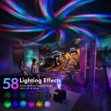 Rossetta Dual Lens Galaxy Projector, Star Projector for Bedroom with 58 Light Effects, Night Light Projector with White Noise & Bluetooth Speaker, Remote Timer, Room Decor Gift for Kids Adults Teens