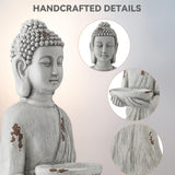 Ultym 42" Buddha Outdoor Statue with Birdfeeder, Extra-Large Buddha Figures