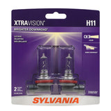 SYLVANIA H11 XtraVision Halogen Headlight Bulb, High or Low Beam, 2 Bulbs