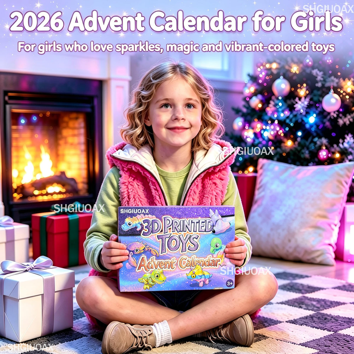 Advent Calendar 2026 for Girls, 24 Days of Christmas Countdown Calendar