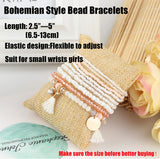 MILACOLATO 6Sets Boho Bead Stackable Bracelets for Women Men Adjustable