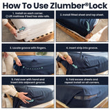 ZlumberLock US Patented Bed Sheet Holders for Corners, 4-Pack
