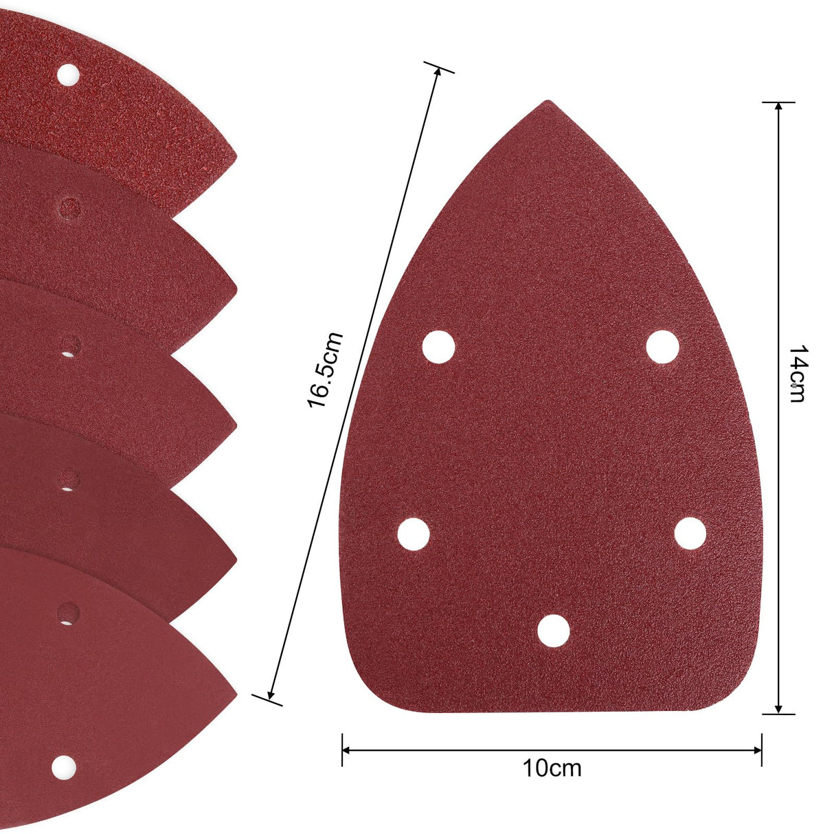 Coceca 150pcs Mouse Detail Sander Sandpaper Sanding Paper Assorted Sanding Pads 40 80 120 180 240 Grits 5 Hole Assorted Sander Sandpaper for Sanding Polishing