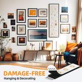 SummerBrite XL Picture Hanging Strips Heavy Duty, 80 Strips Damage Free Removal Picture Hangers for Wall, Sticky Hook & Loop Adhesive Strips for Poster/Picture/Home/Office, 40 Pairs/X-Large, Black