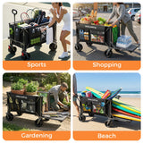 Holacamking 58" L Extender Collapsible Wagon, Extra Long with Tailgate