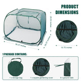 ANC POP Pop Up Mesh Plant Cover,40'' x 40'' x 30'' Plant Protector for Raised Garden & Flower Bed, Net Cage Plant Guard for Fruits, Vegetables, Seedlings and Herbs, 8 Ground Stakes for Fixing