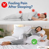MedCline Shoulder Relief System, Bed Wedge Pillow for Shoulder Pain Relief with Therapeutic Body Pillow, Insert, and Covers, Inclined Sleep Position with Arm Pocket, Large for 5'10" and Above