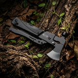 RoverTac 19-in-1 Multi-Tool Axe with Knife, Hammer, Saw, Screwdrivers, Bottle Opener, Nylon Sheath, Camping Tool Survival Gear, Gifts for Men, Dad Gifts, Husband Christmas Stocking Stuffers