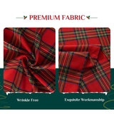 Softalker Christmas Checkered Tablecloth Rectangle - Red Buffalo Plaid Linen Cotton Gingham Xmas Table Cloths, Winter Farmhouse Table Decorations for Dining/Parties/Holiday, 60 x 120 Inch