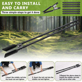 LLARGUEST Post Hole Digger,57 Inch Heavy Duty Metal Hole Digger Tool for Digging,Grey Manual Tool for Transplant, Camping,Gardening.