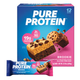 Pure Protein Bars, High Protein, Nutritious Snacks to Support Energy, Low Sugar, Gluten Free, Brookie, 1.76oz, 12 Count (Packaging May Vary)
