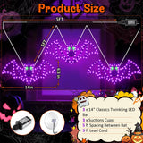 HappyAlley 3-Pack 14" Halloween Classics Twinkling LED Bat Window Lights