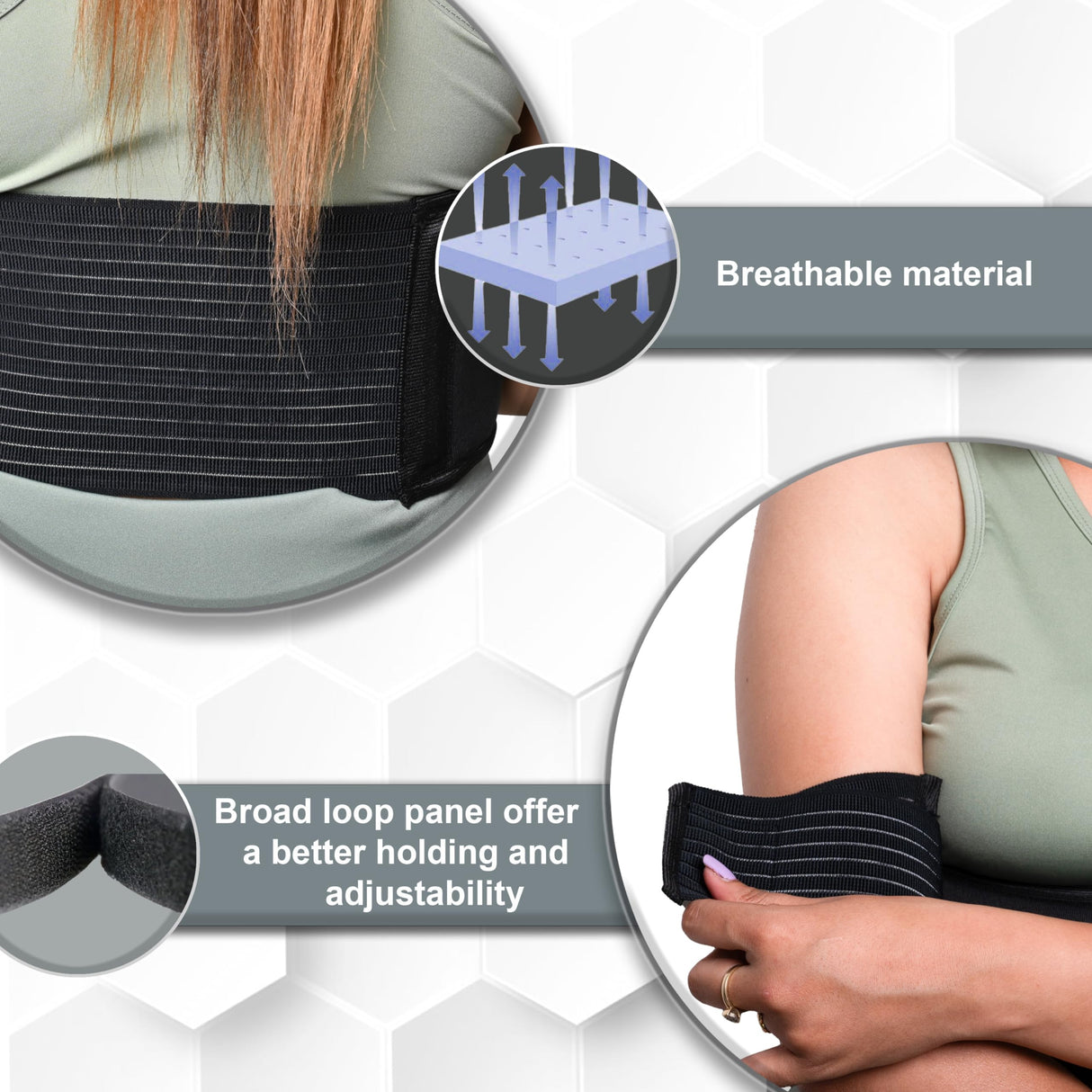 Wonder Care-Left Right Shoulder Immobilizer Arm Sling Elastic Brace for Clavicle Collar Bone Dislocation Subluxation Shoulder stabilizer Compression Brace After Rotator Cuff Surgery - Black-Size 3