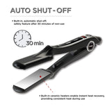 Croc Classic Silver Titanium Flat Iron Hair Straightener, 1.5 Inch