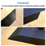 Ruedamann 1" Rise Threshold Ramp,1500 LBS Capacity, 35.4" Wide Natural Rubber Power Wheelchair Ramp, Cuttable for Doorways, Non-Slip Rubber Threshold Ramp for Doorways,Driveways, Bathroom
