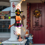 Halloween Decorations Outdoor Crashing Witch: 44'' Flying Crashed Witches Hanging into Tree - Halloween Decor for Yard Garden Porch