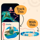 Fahlo Sea Turtle Tracking Bracelet, Sky Stone