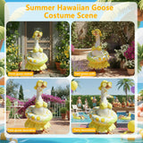 Summer Porch Goose Outfit Set for 23'' Cement Plastic Lawn Goose Statue,Funny Lemon Bikini Clothes with Inflatable Swim Ring, Sun Hat & Glasses, Cute Beach-Themed Decor for Outdoor Yard Statues