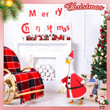FuWeave 8 Set Holiday Porch Goose Outfits Fall Halloween Christmas Valentine St. Patrick Easter Summer 4th of July Lawn Porch Goose Clothing for Patio Yard Lawn Decor(23 Inch)