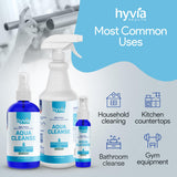 Hyvia Health AquaCleanse Hypochlorous Acid 1 Gallon - Bulk All-Purpose Cleaner with HOCL, All-Natural Surface Cleaning Solution - Safe For Kids, Pets, & Daily Use | Clear Spray Made In USA | Refill